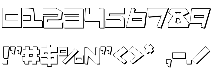 Quake & Shake 3D Font OTHER CHARS