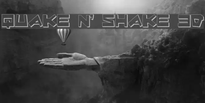Quake & Shake 3D Font examples