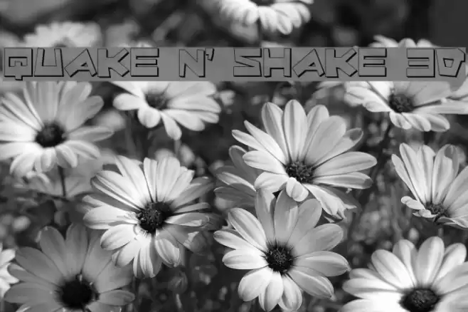 Quake & Shake 3D Font examples
