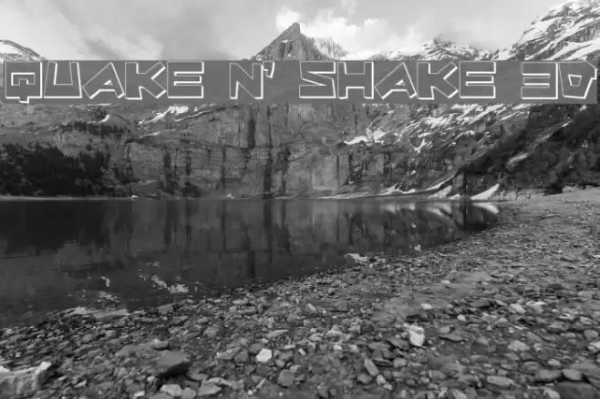 Quake & Shake 3D Font examples