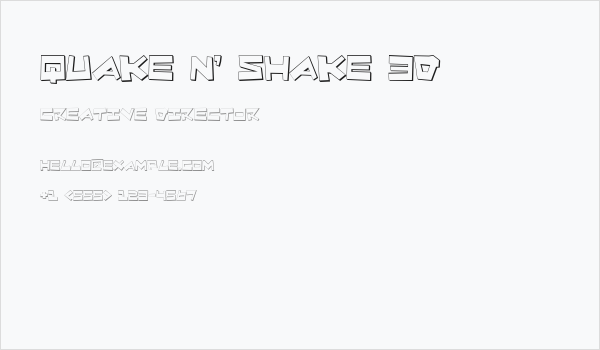 Quake & Shake 3D Business Card