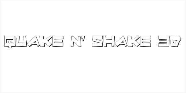Quake & Shake 3D Logo