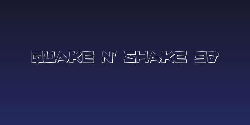 Quake & Shake 3D Social Header