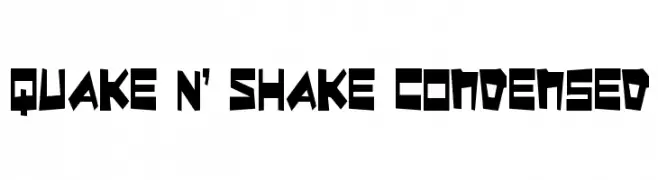 Quake & Shake Condensed  नि: शुल्क फ़ॉन्ट्स डाउनलोड