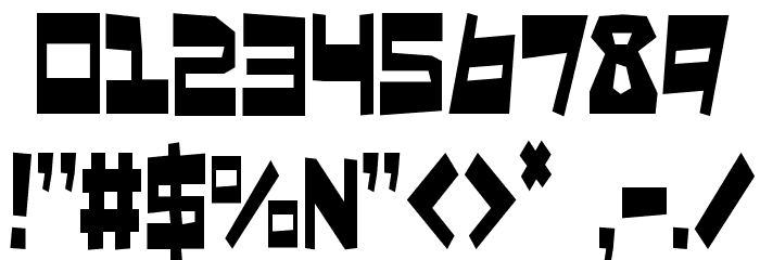 Quake & Shake Condensed Font OTHER CHARS