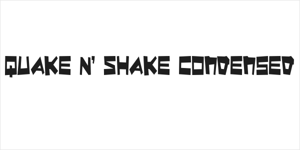 Quake & Shake Condensed Logo