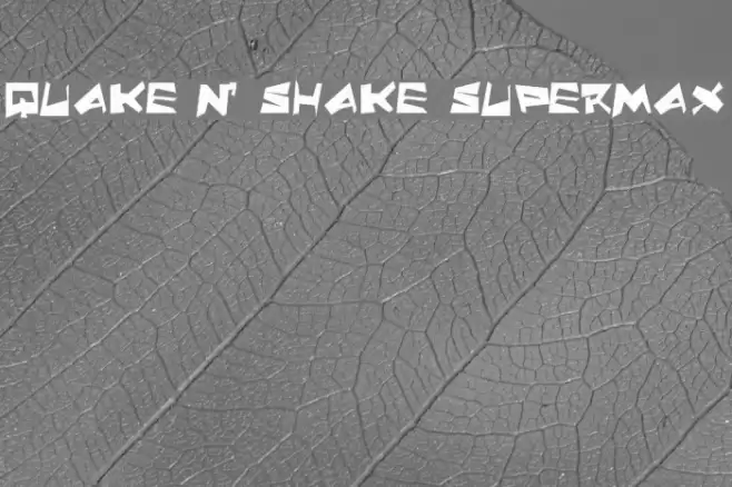 Quake & Shake SuperMax Font examples