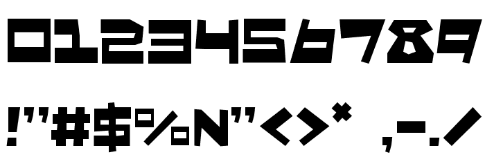 Quake & Shake Font OTHER CHARS