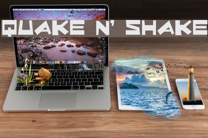 Quake & Shake Font examples