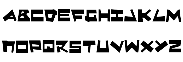 Quake & Shake Font LOWERCASE