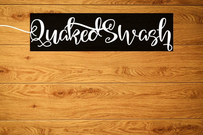 QuakedSwash Font examples