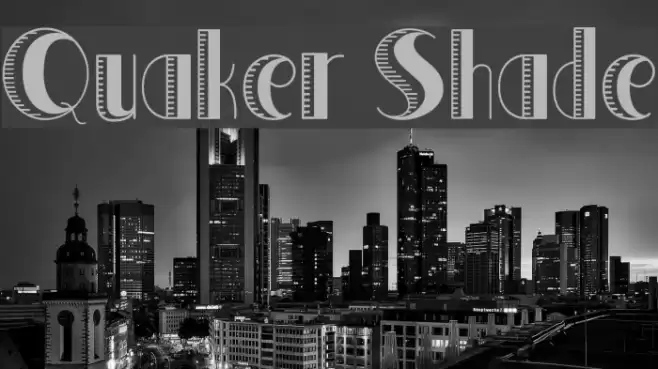 Quaker Shade Font examples