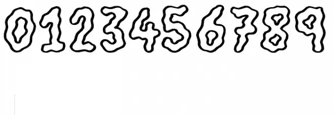 Quaker Shaker extra numbers Font OTHER CHARS