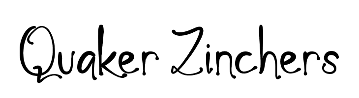 Quaker Zinchers  Frei Schriftart Herunterladen