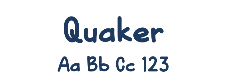 Quaker Font Preview