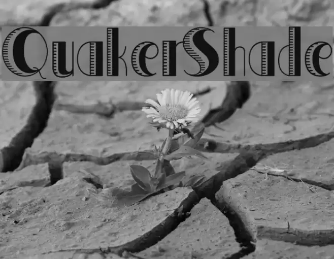 QuakerShade Font examples