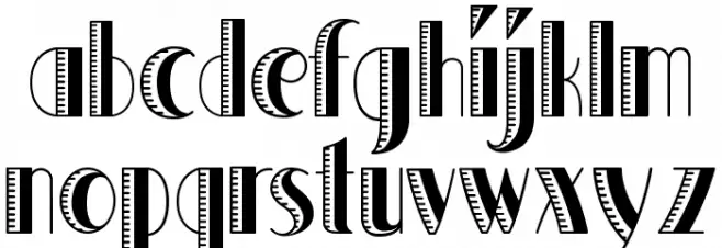QuakerShade フォント 小文字