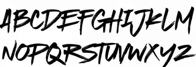 Quakerhack Schriftart Groß