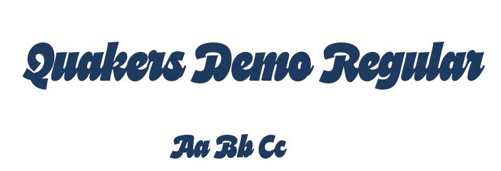 Quakers Demo Regular Font Preview