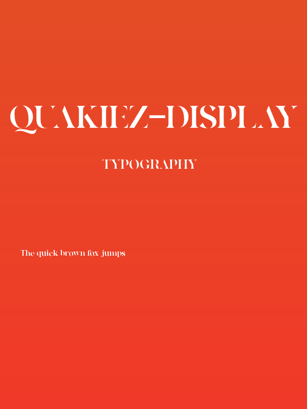 Quakiez-Display Poster