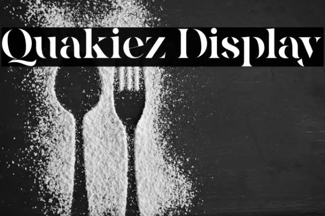 Quakiez Display Font examples