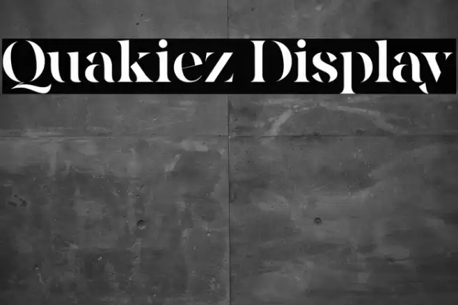 Quakiez Display Font examples