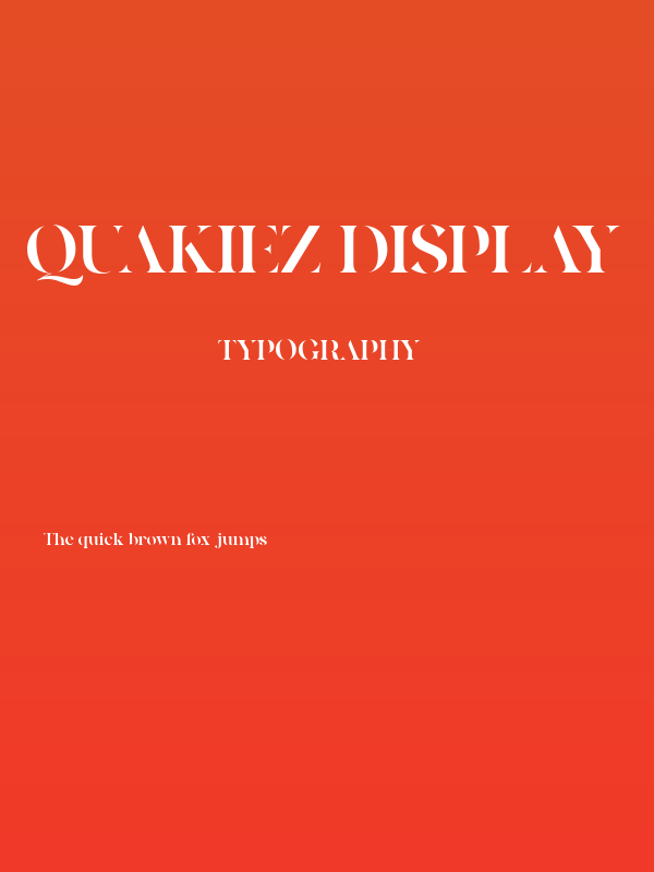 Quakiez Display Poster
