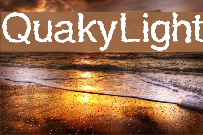 QuakyLight Font examples