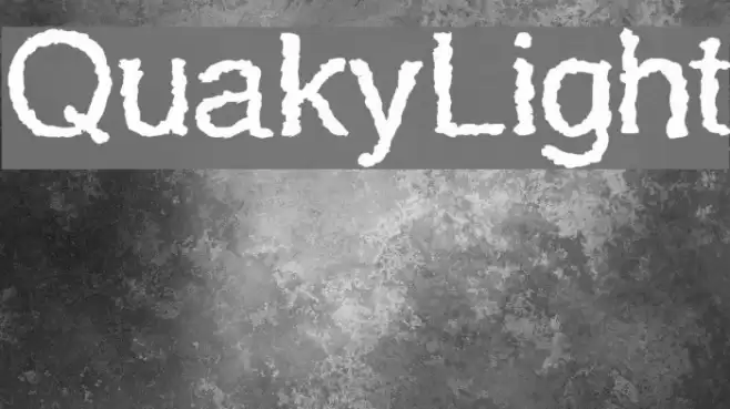 QuakyLight Schriftart examples