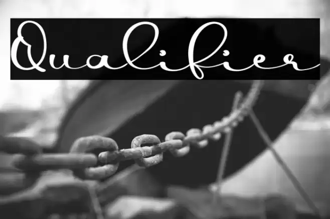 Qualifier Font examples