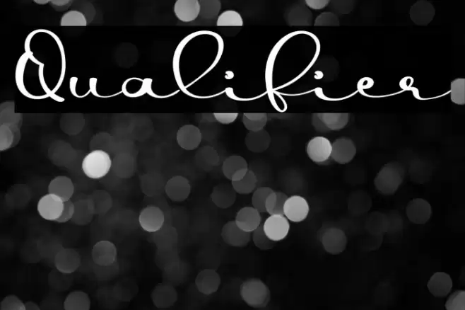 Qualifier Font examples