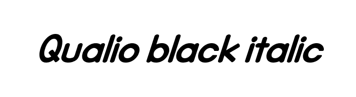 Qualio black italic  免费字体下载