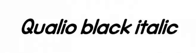 Qualio black italic  baixar fontes gratis