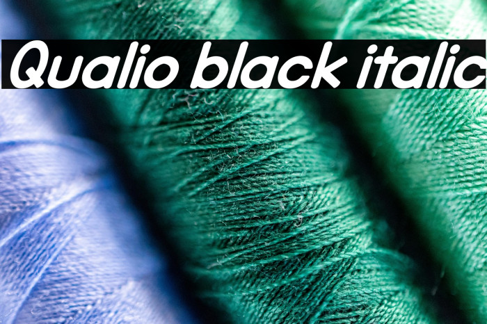 Qualio black italic Example 1