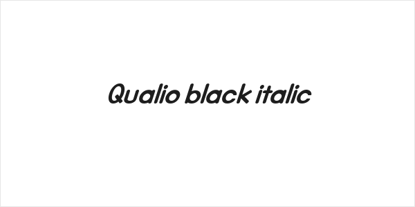 Qualio black italic Logo