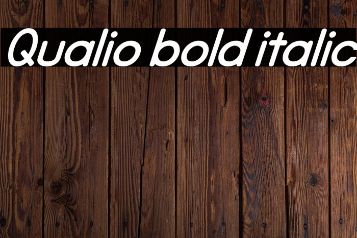 Qualio bold italic Example 2
