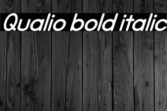 Qualio bold italic Font examples