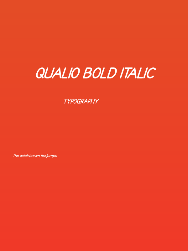 Qualio bold italic Poster