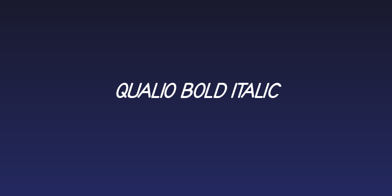 Qualio bold italic Social Header