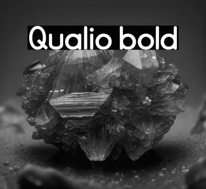 Qualio bold Font examples
