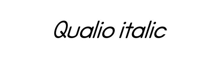 Qualio italic  フリーフォントのダウンロード
