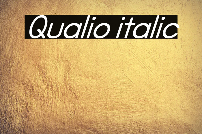 Qualio italic Example 2