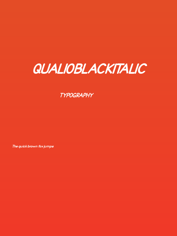 Qualioblackitalic Poster