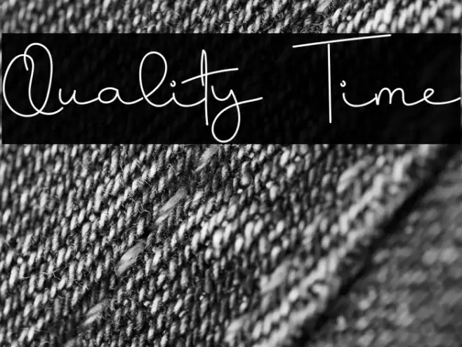 Quality Time Font examples