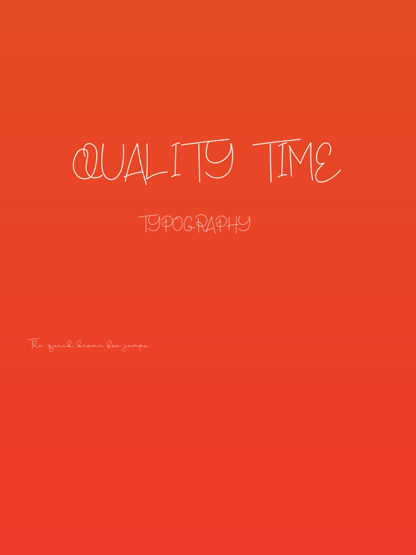 Quality Time Poster