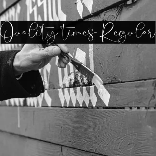 Quality times Regular Font examples