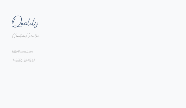 Quality Business Card