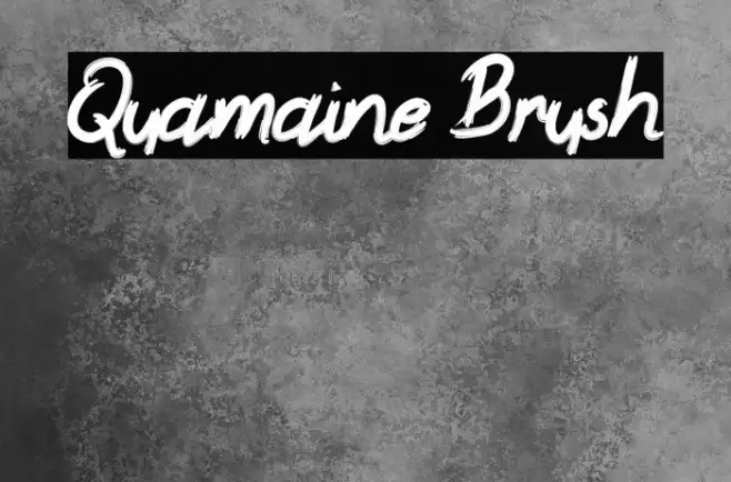 Quamaine Brush Font examples