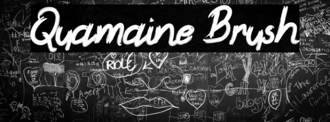 Quamaine Brush Font examples