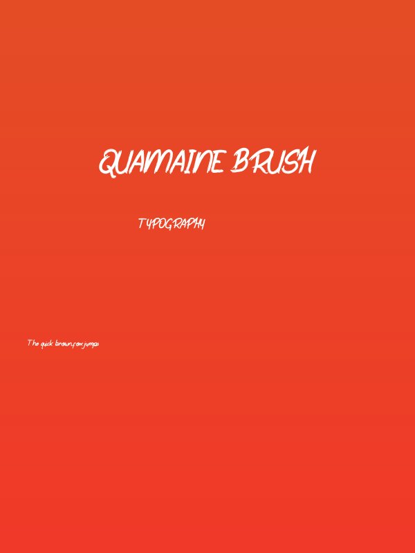 Quamaine Brush Poster